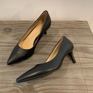 Naturalizer Everly Pump Black Leather sz 7 Wide Width